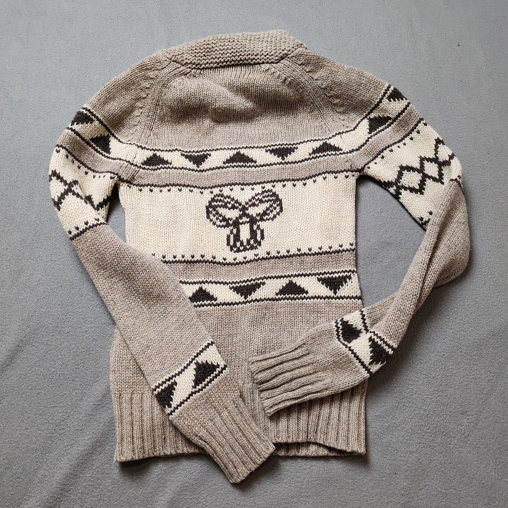 TNA Aritzia Sea to Sky Zip Front Wool Cardigan Sweater Sz Med - Picture 7 of 9